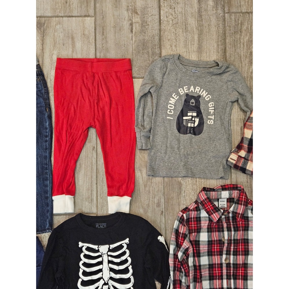 Old Navy Childrens Place Clothing Lot of 11 Kids Size 18-24M Plaid Denim Fall - Picture 5 of 9